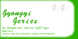 gyongyi gerics business card